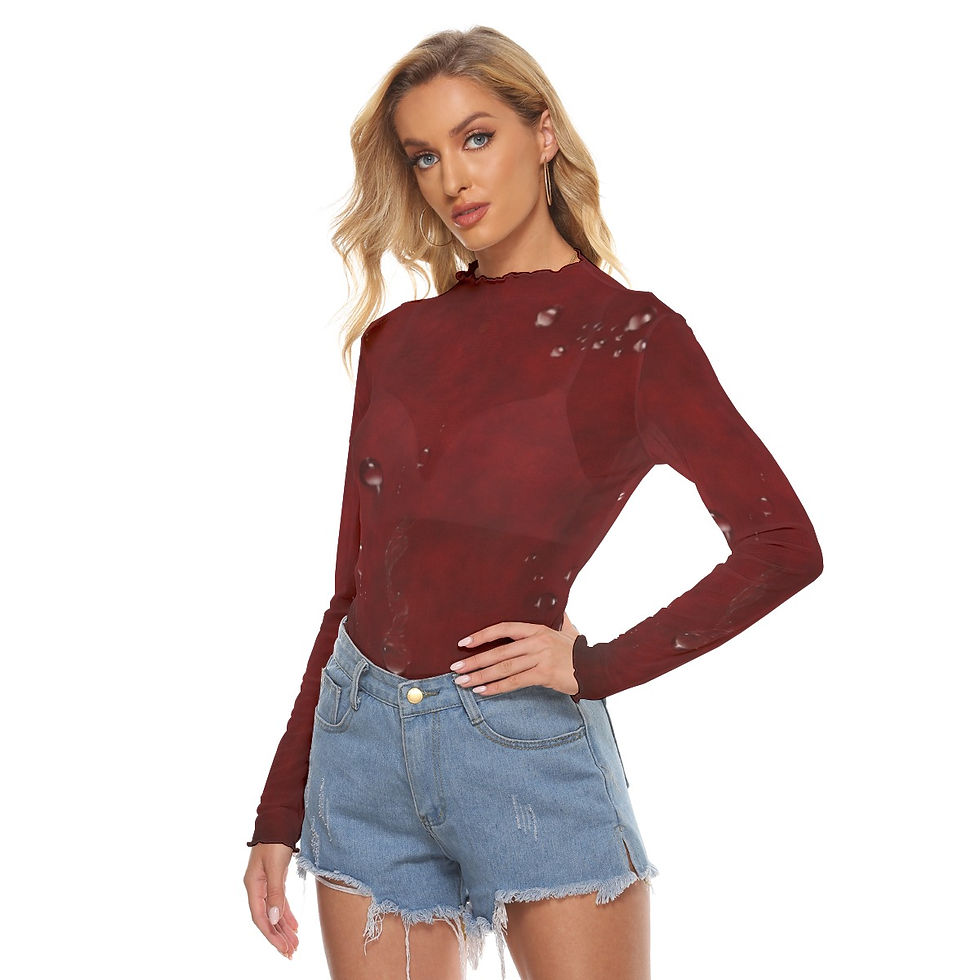 Thumbnail: Rachvid Wears All-Over Print Women's Mesh T-shirt