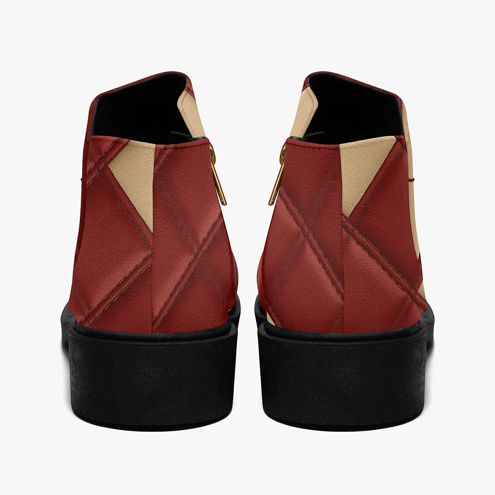 Thumbnail: 583. Rachvid Pale Umber Mix Fashion Zipper Boots