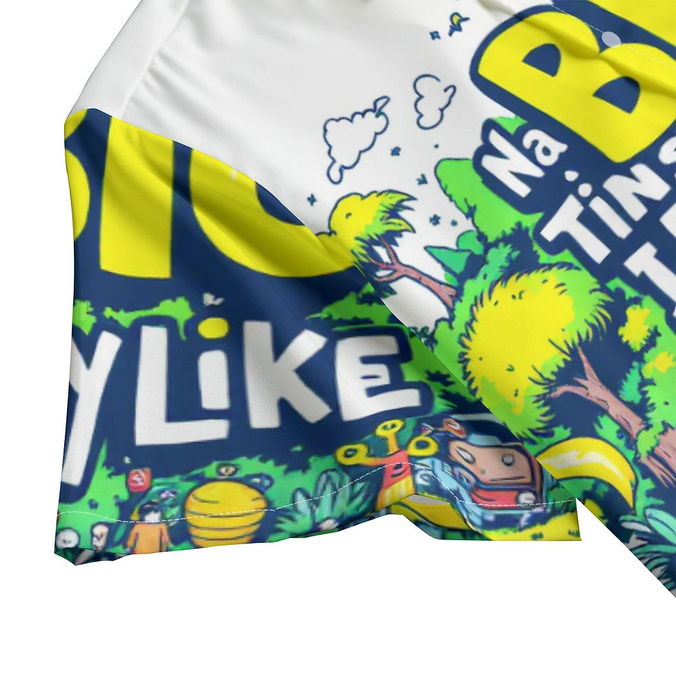Thumbnail: Rachvid Wears All-Over Print Men's Hawaiian Shirt With Button Closure