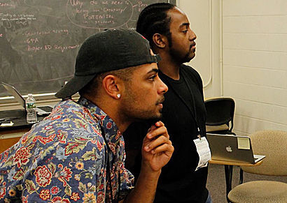 A pondering Change Fest participant.