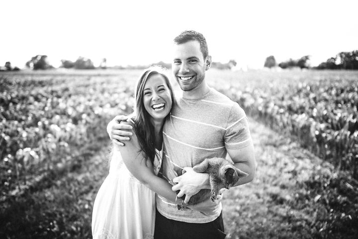 A Couple & Their Cat