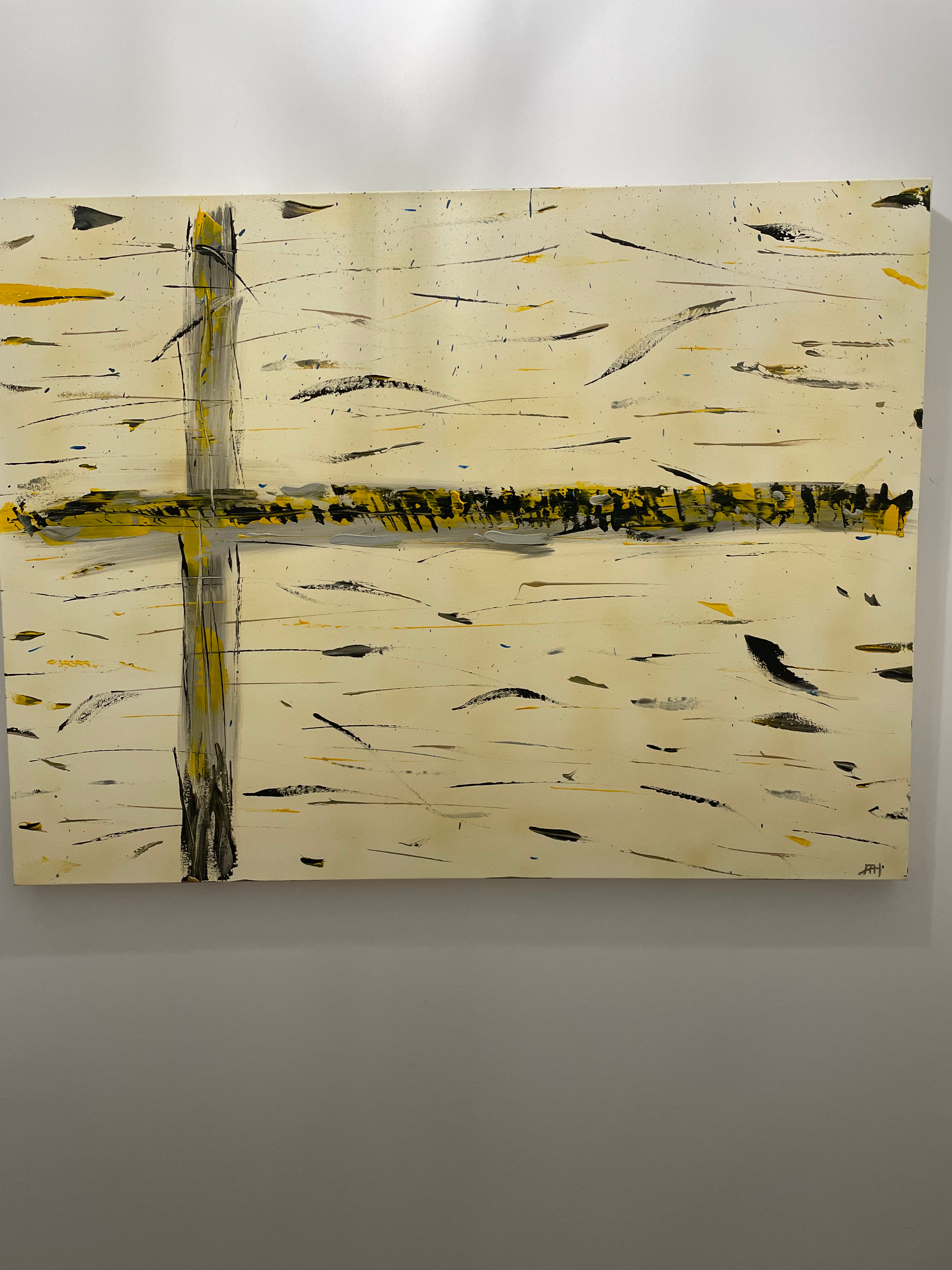 30" x 40" x 1-1/2" Abstract Acrylic on Canvas - "Tarnished"