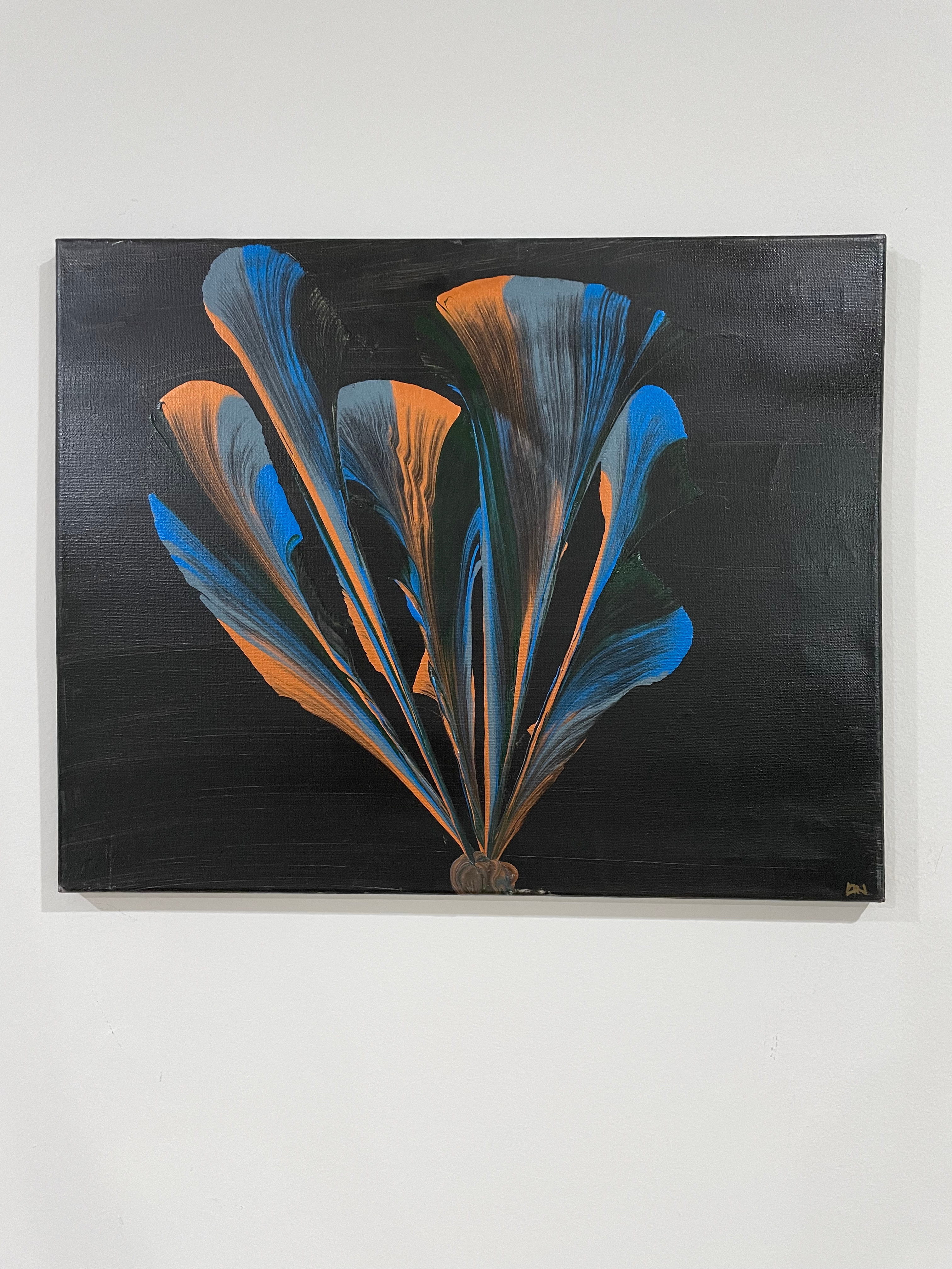 16" x 20" x 1/2" Abstract Acrylic on canvas - "Dark Beauty"