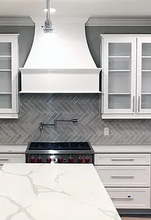 Caart 2 X 8 Chevron Cararra Gray