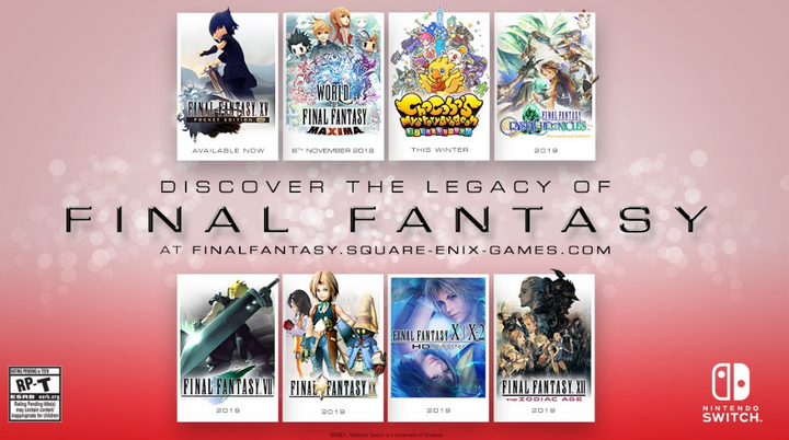 A whole host of legendary FINAL FANTASY titles! Coming to Switch!