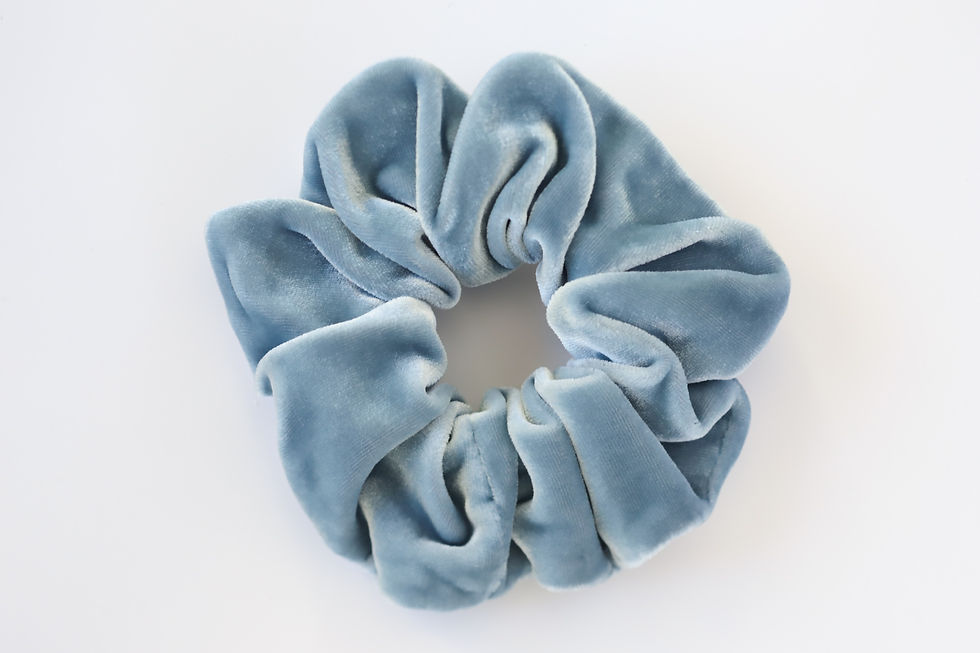 chouchou-fait-main-france-velours-soie-bleu-azur