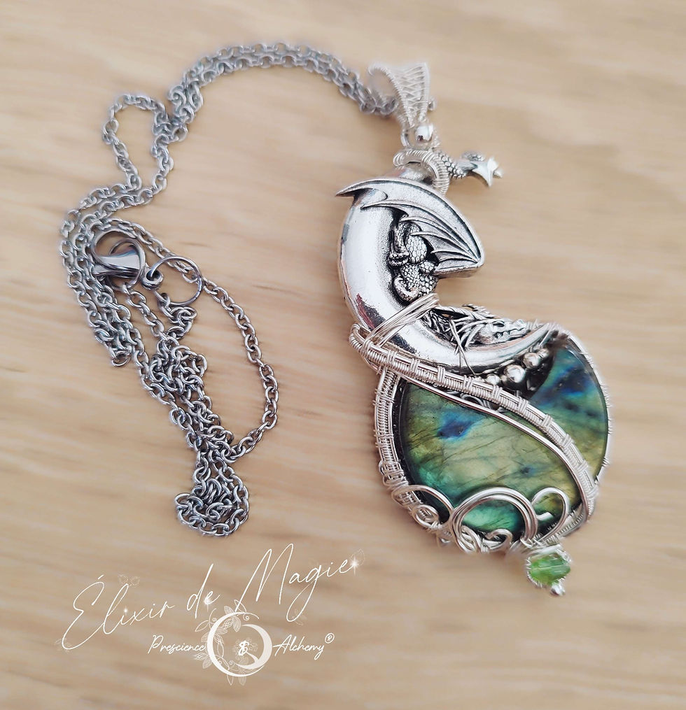Miniature : Collier avec Labradorite Lune - FALKOR - 