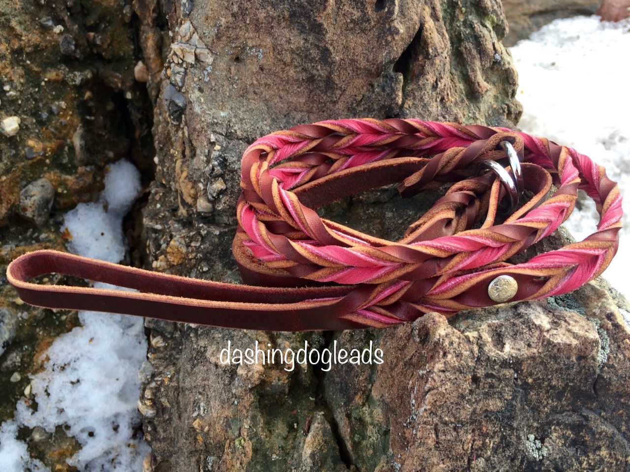 Burgundy / Hot Pink Martingale Lead
