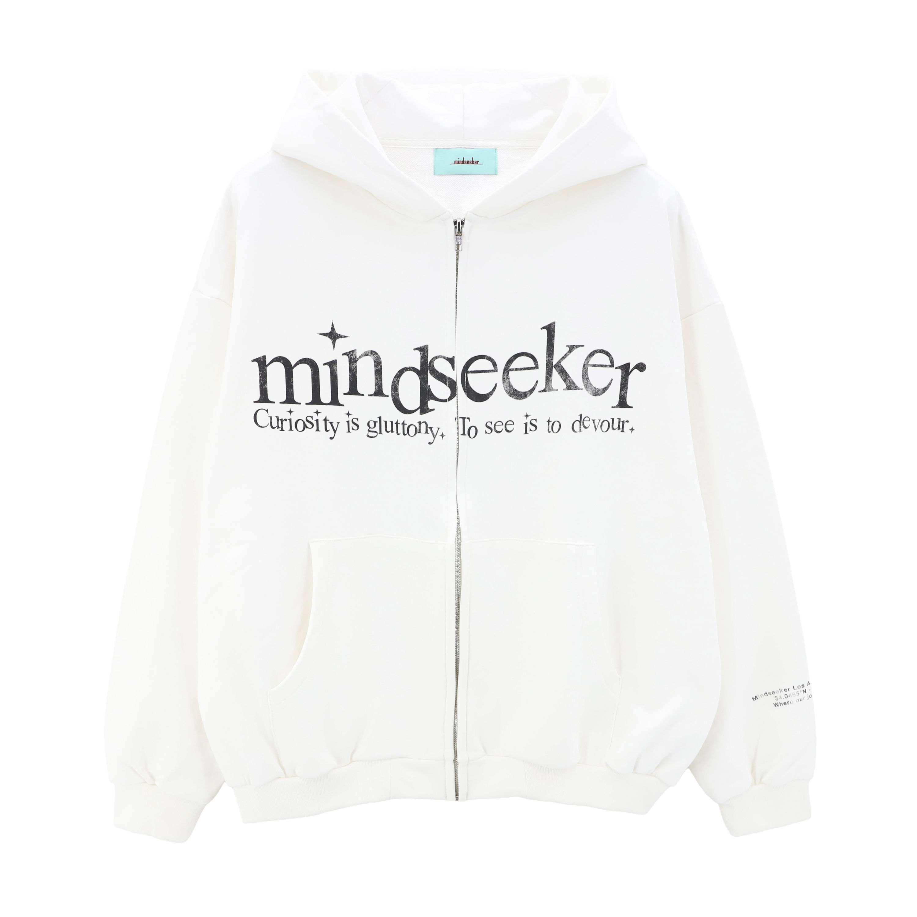 Eyes Zip Hoodie / WHITE
