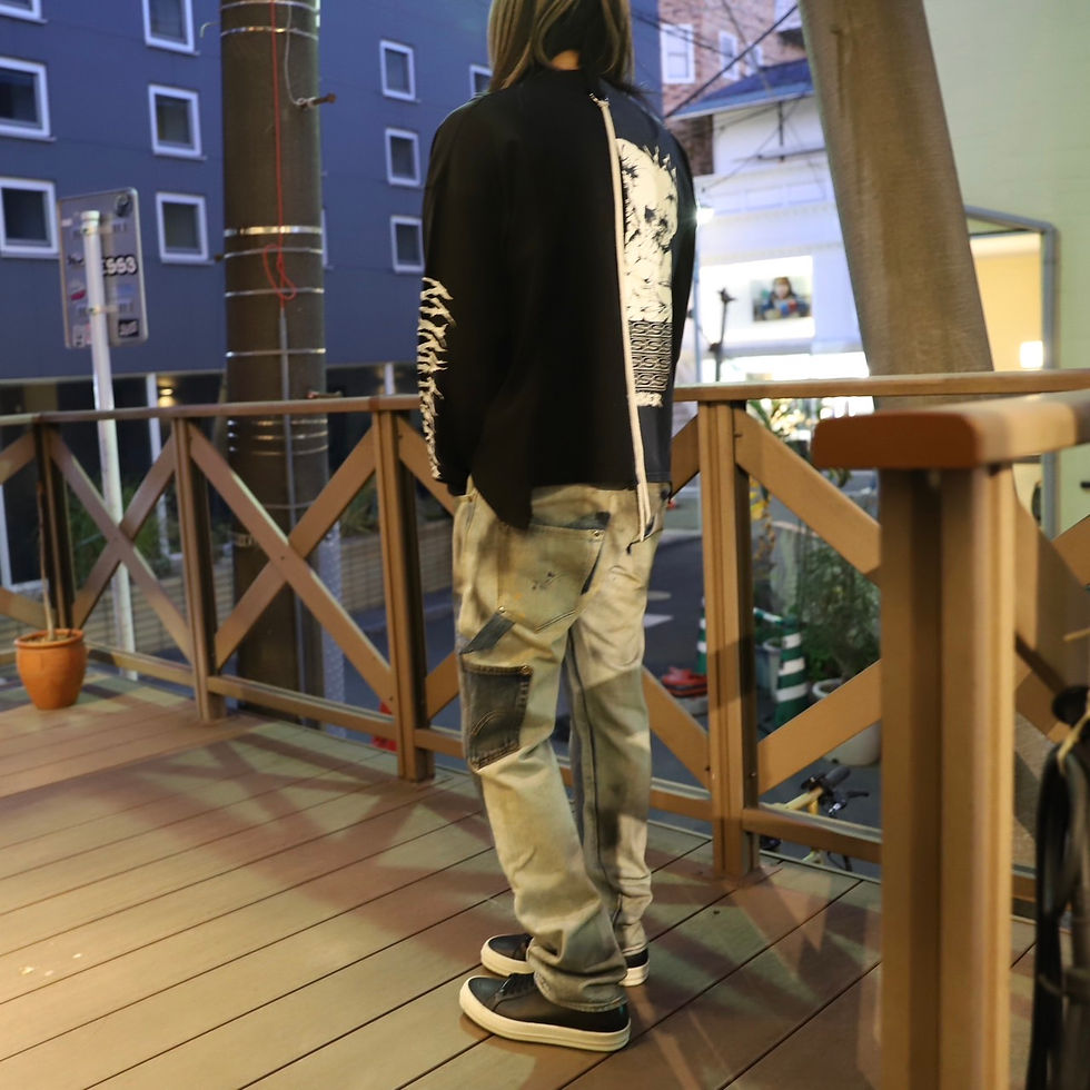 サムネイル： Double Knee Painter Denim Jeans / BLUE
