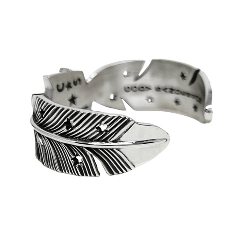 Heavy CS Navajo Sheriff Star Arrow Feather Cuff - Starry | CODY