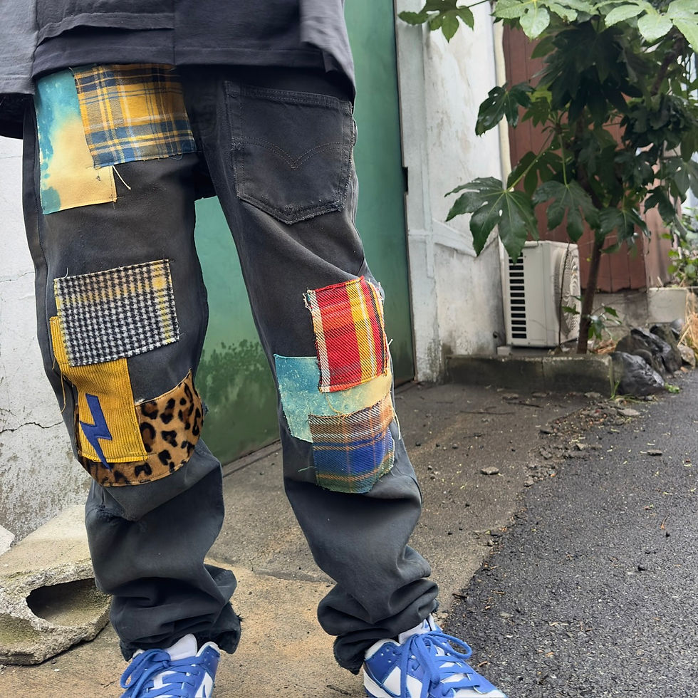 Thumbnail: Patchwork THE END Denim Jeans / BLACK