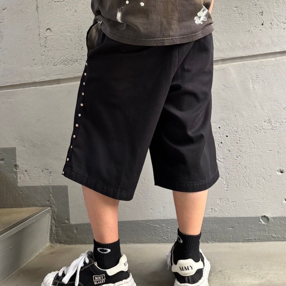 縮圖：Vintage Remake Side Studs Work Shorts / BLACK