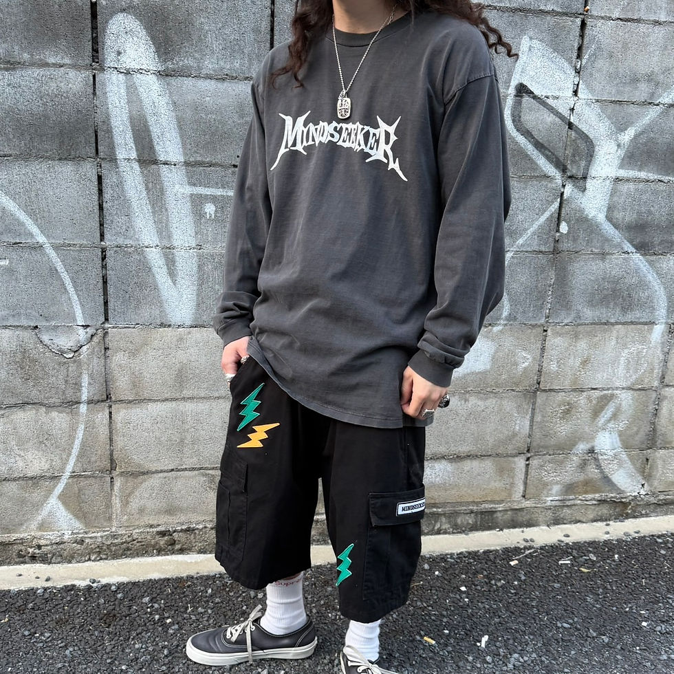 縮圖：Vintage Remake GOD BLESS L/S Tee / BLACK