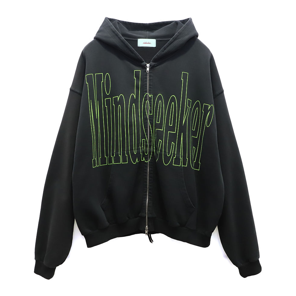 Big Logo Zip Up Hoodie / BLACK