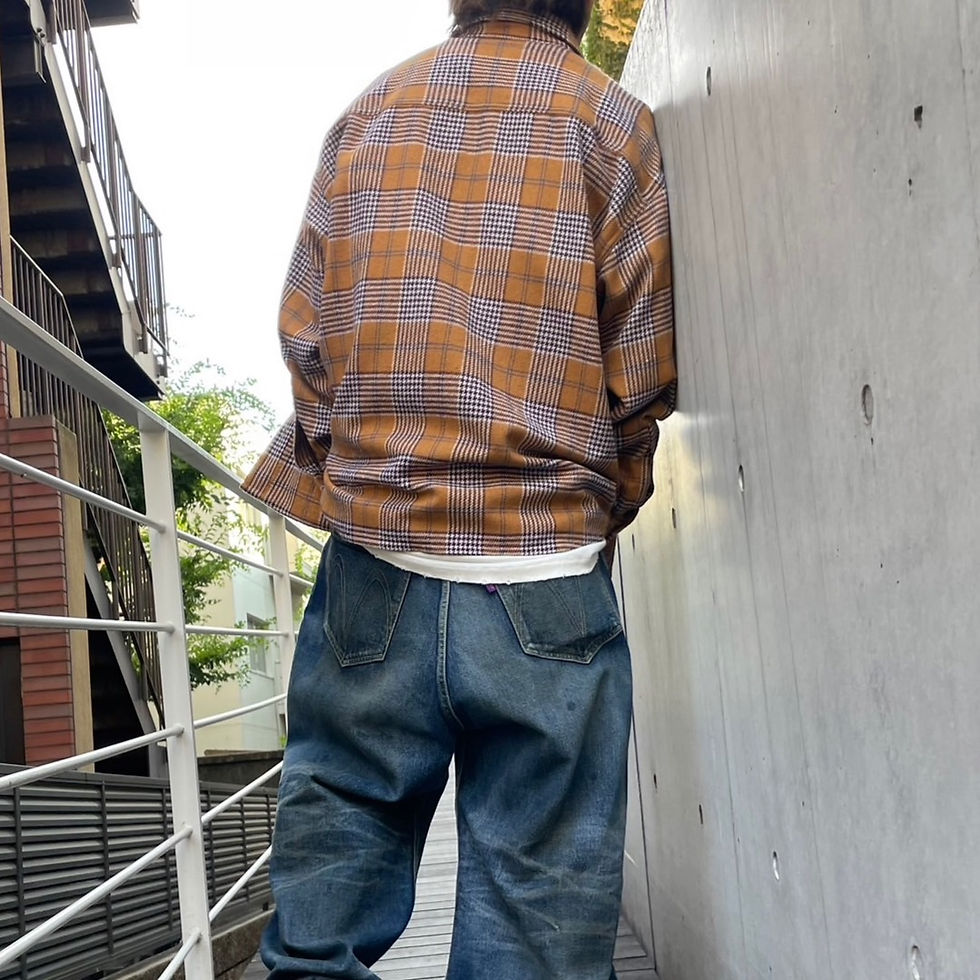 縮圖：Cotton Check Shirts / CAMEL