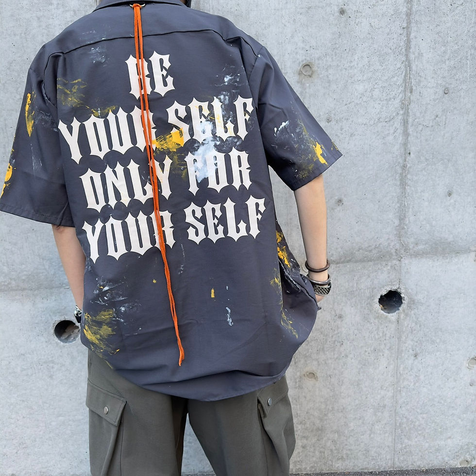 縮圖：Be Your Self Painted S/S Shirts / GRAY