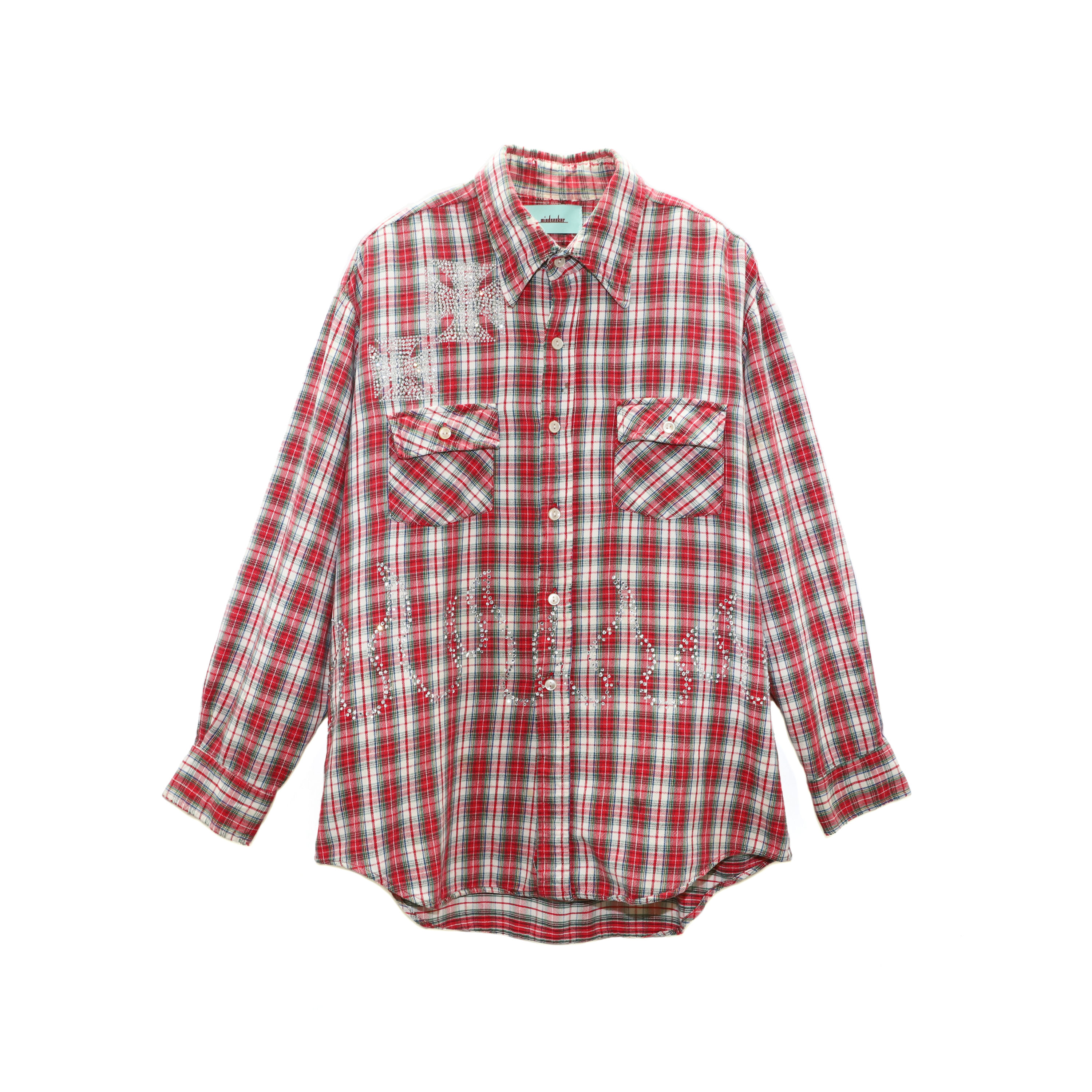 Vintage Linestone Custum Check Shirts / RED