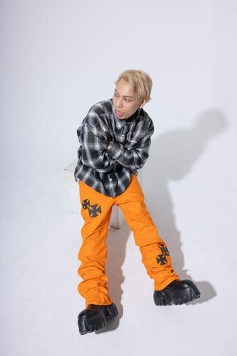 MINDSEEKER × Dickies Iron Cross Patch Flare Carpenter Pants
