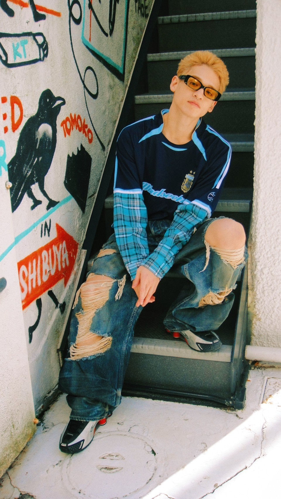 サムネイル： Vintage Remake Check Sleeve Game Shirts / NAVY