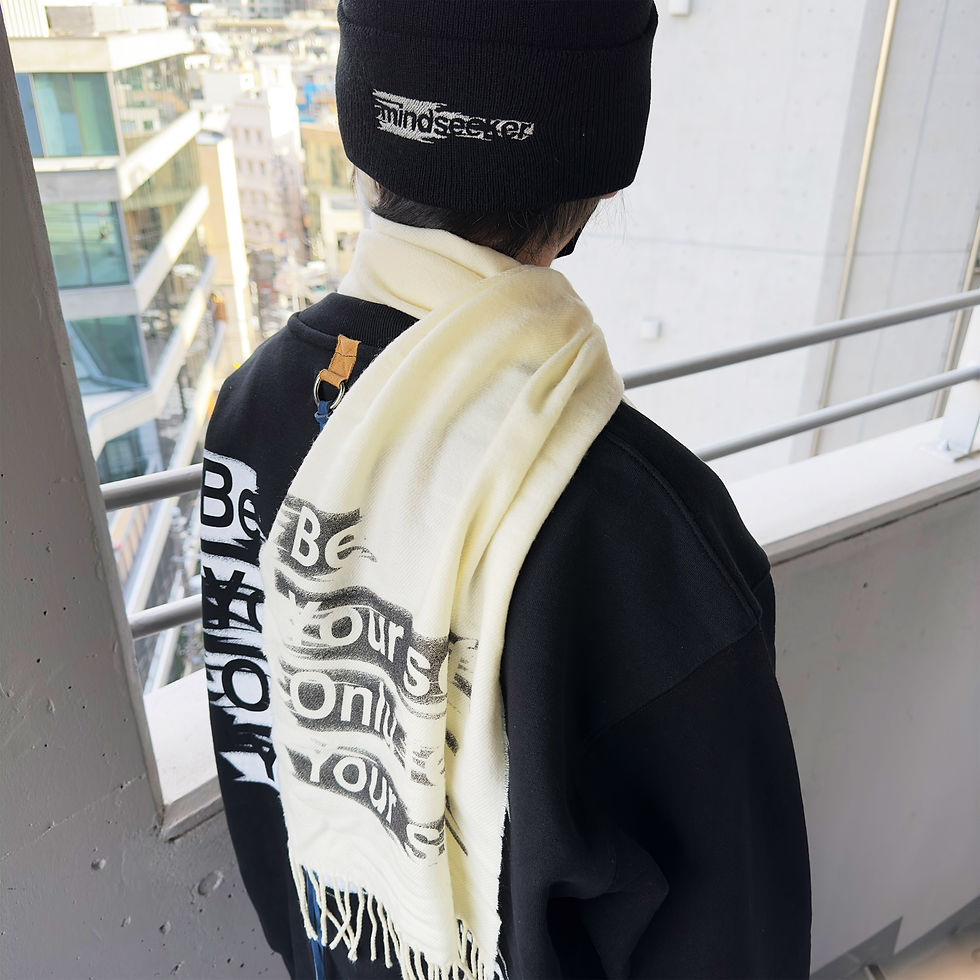 縮圖：Fade Logo Scarf / WHITE