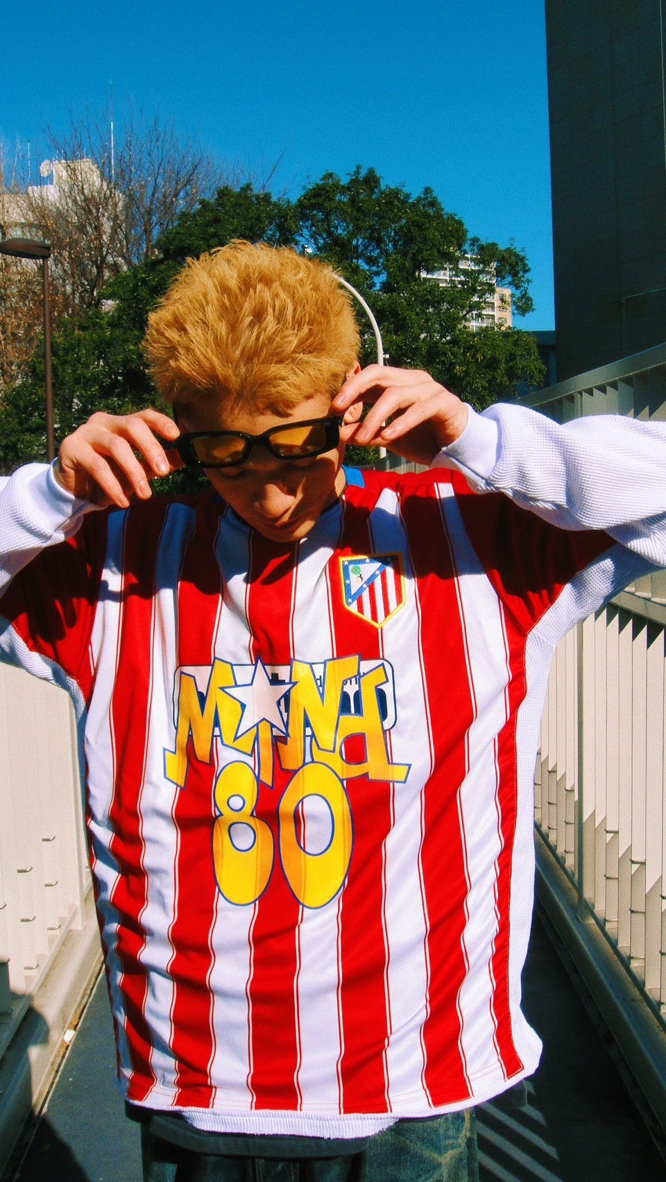 縮圖：Vintage Remake Thermal Sleeve Game Shirts / RED