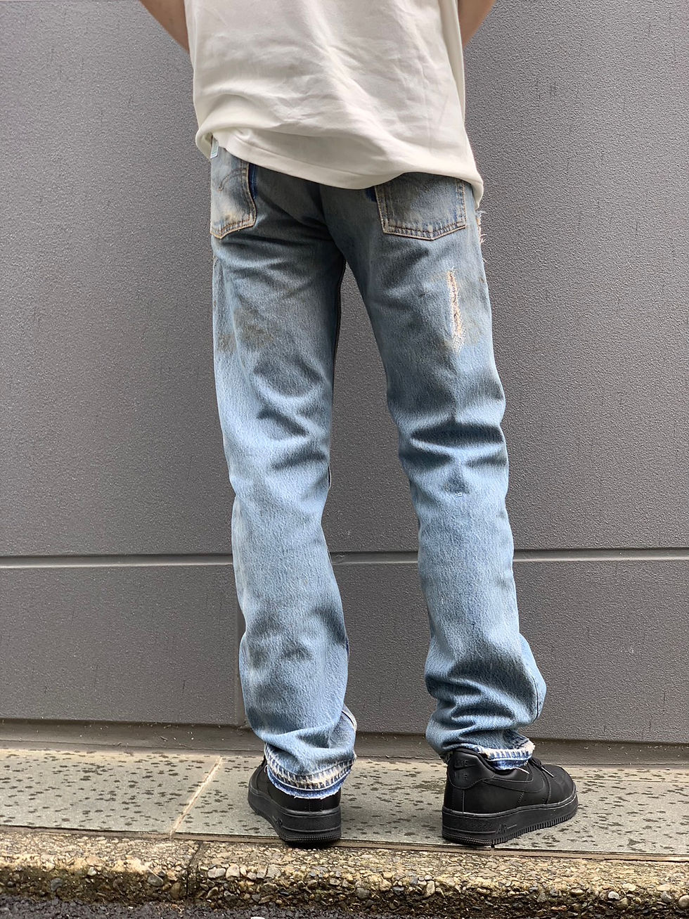 サムネイル： REMAKE DAMAGE DENIM JEANS / BLUE
