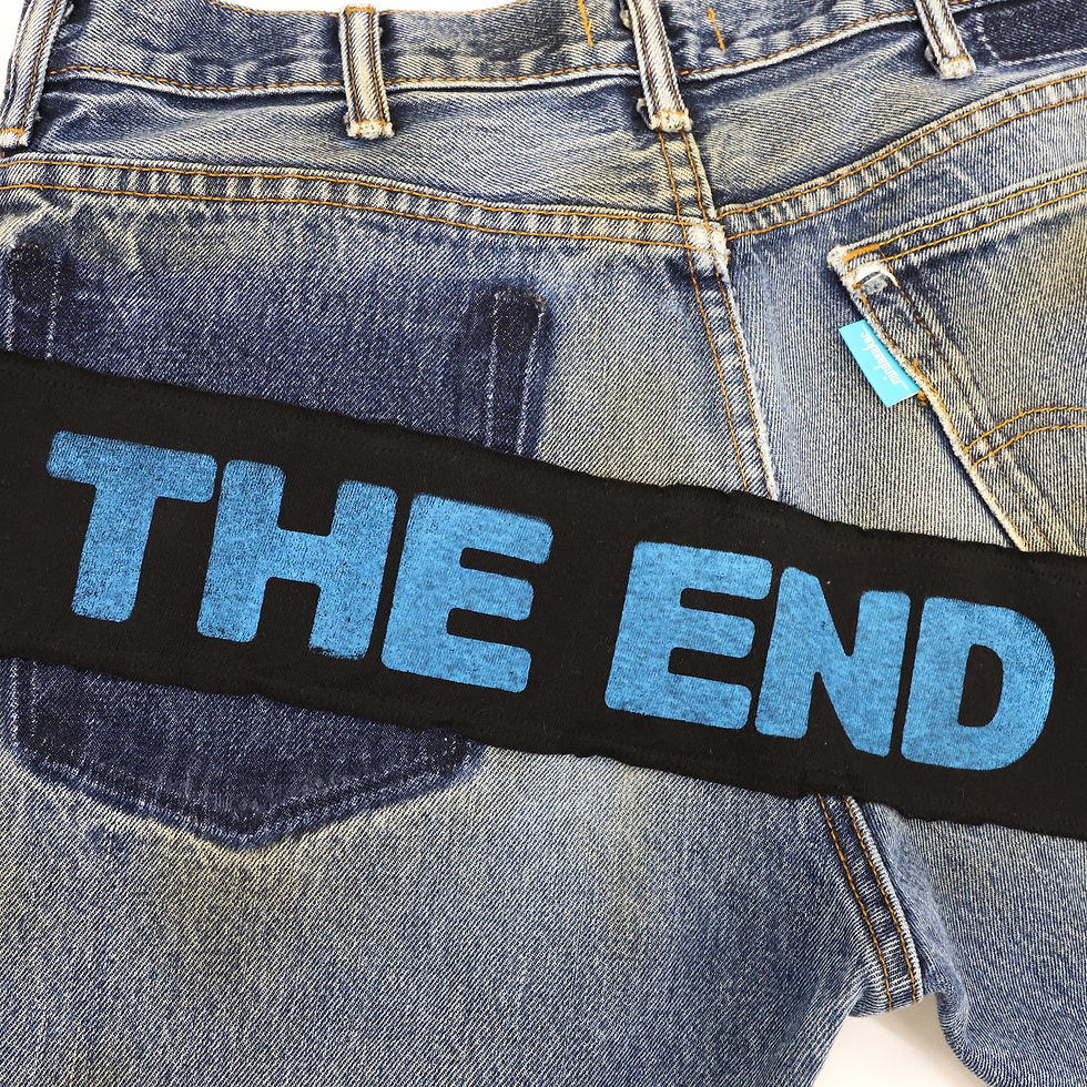 サムネイル： Patchwork THE END Boots Cut Denim Jeans / BLUE
