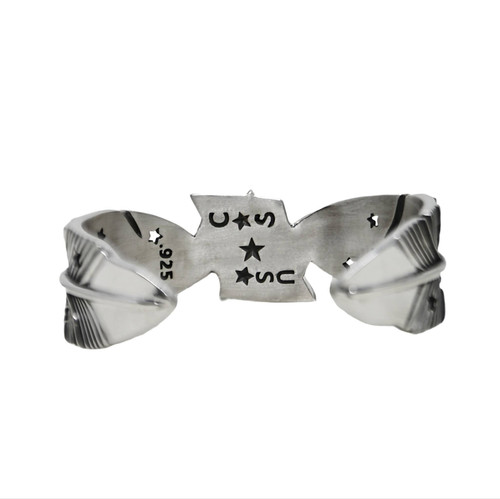 Heavy CS Navajo Sheriff Star Arrow Feather Cuff - Starry | CODY