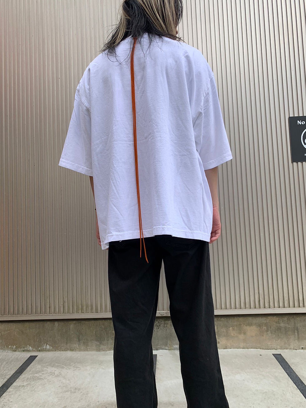 サムネイル： Script Logo Embroidery BIG TEE / WHITE