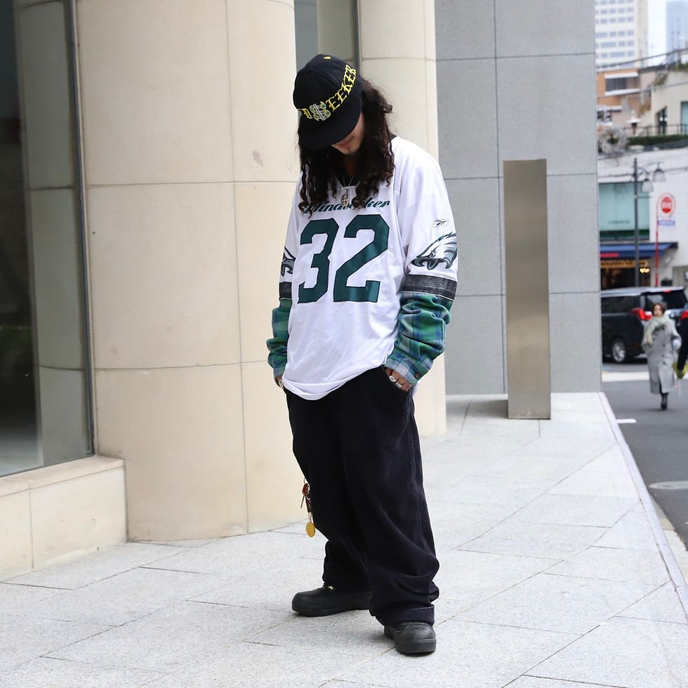 Thumbnail: Vintage Remake Check Sleeve Game Shirts / WHITE