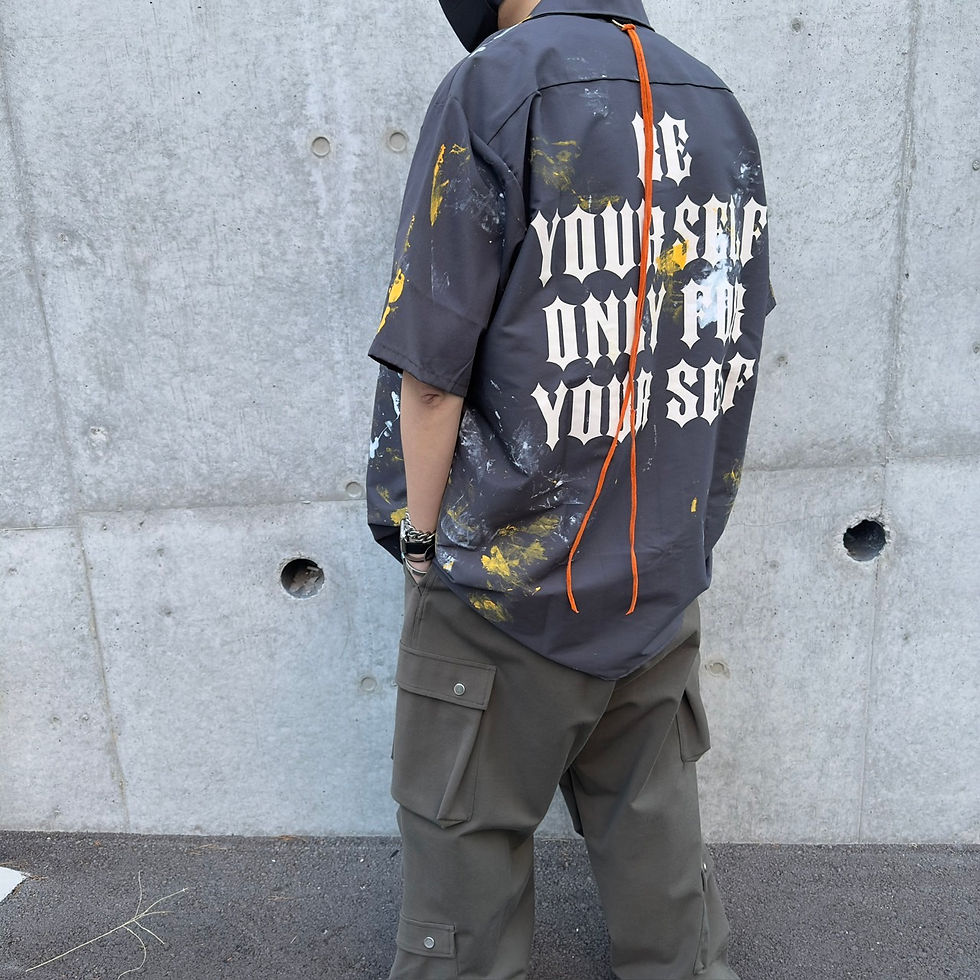 縮圖：Be Your Self Painted S/S Shirts / GRAY