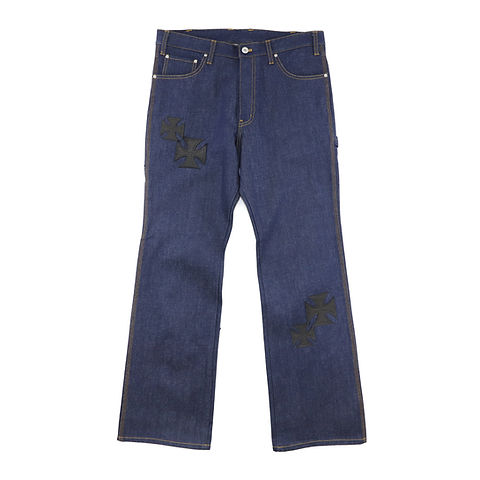 MINDSEEKER × Dickies Iron Cross Patch Flare Carpenter Pants