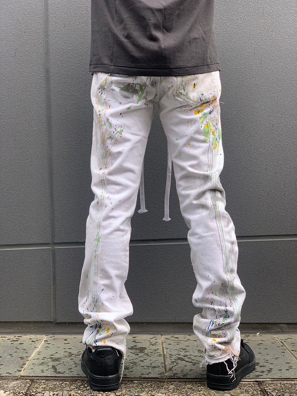 Thumbnail: REMAKE JOGGER DENIM JEANS / WHITE