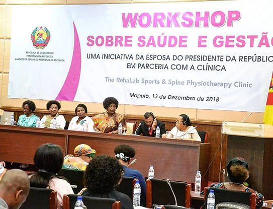 conference with first lady of mozambique and The Rehab Lab speaker