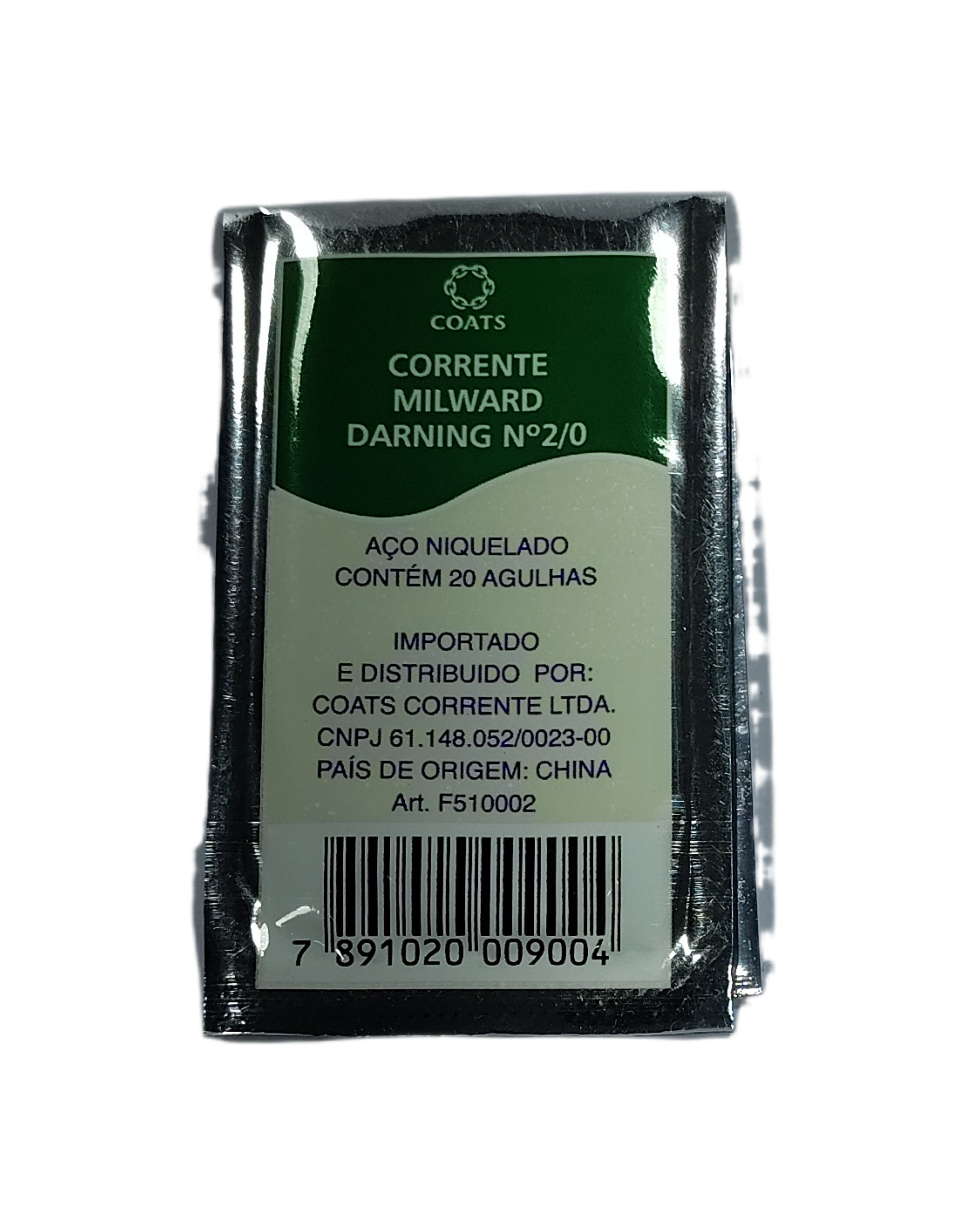 791-Agulha de mão número 2/0 c/20unidades 63mm