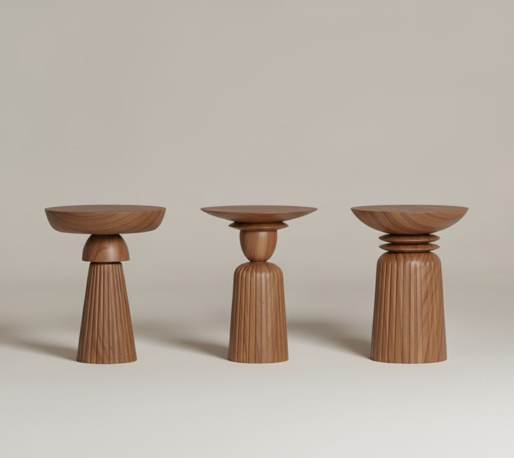 Caren End Table (Natural Teak)