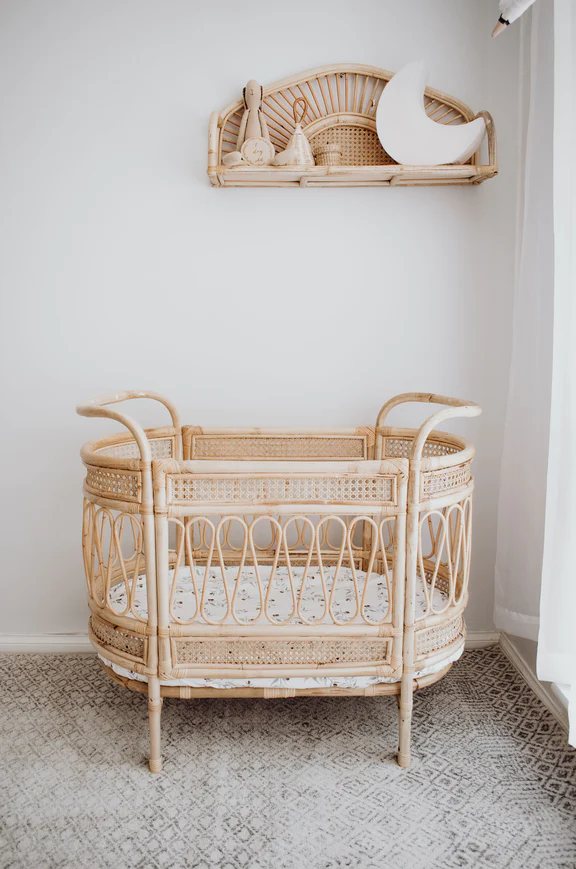 Nature's Nest Rattan Baby Bassinet