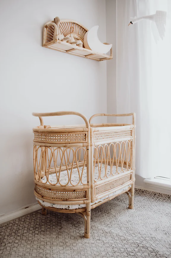 Thumbnail: Nature's Nest Rattan Baby Bassinet