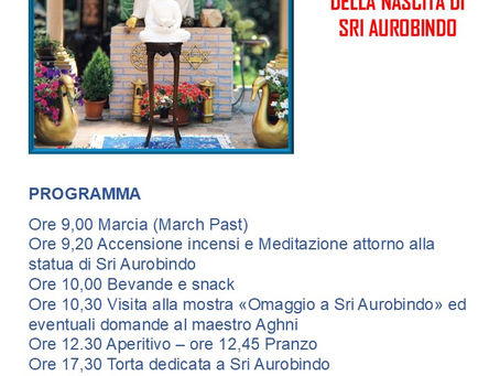 153° ANNIVERSARIO DELLA NASCITA DI SRI AUROBINDO