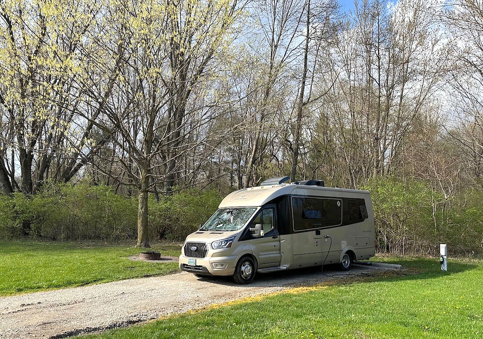 High angle view of beautiful Worster Lake at Potato Creek State Park