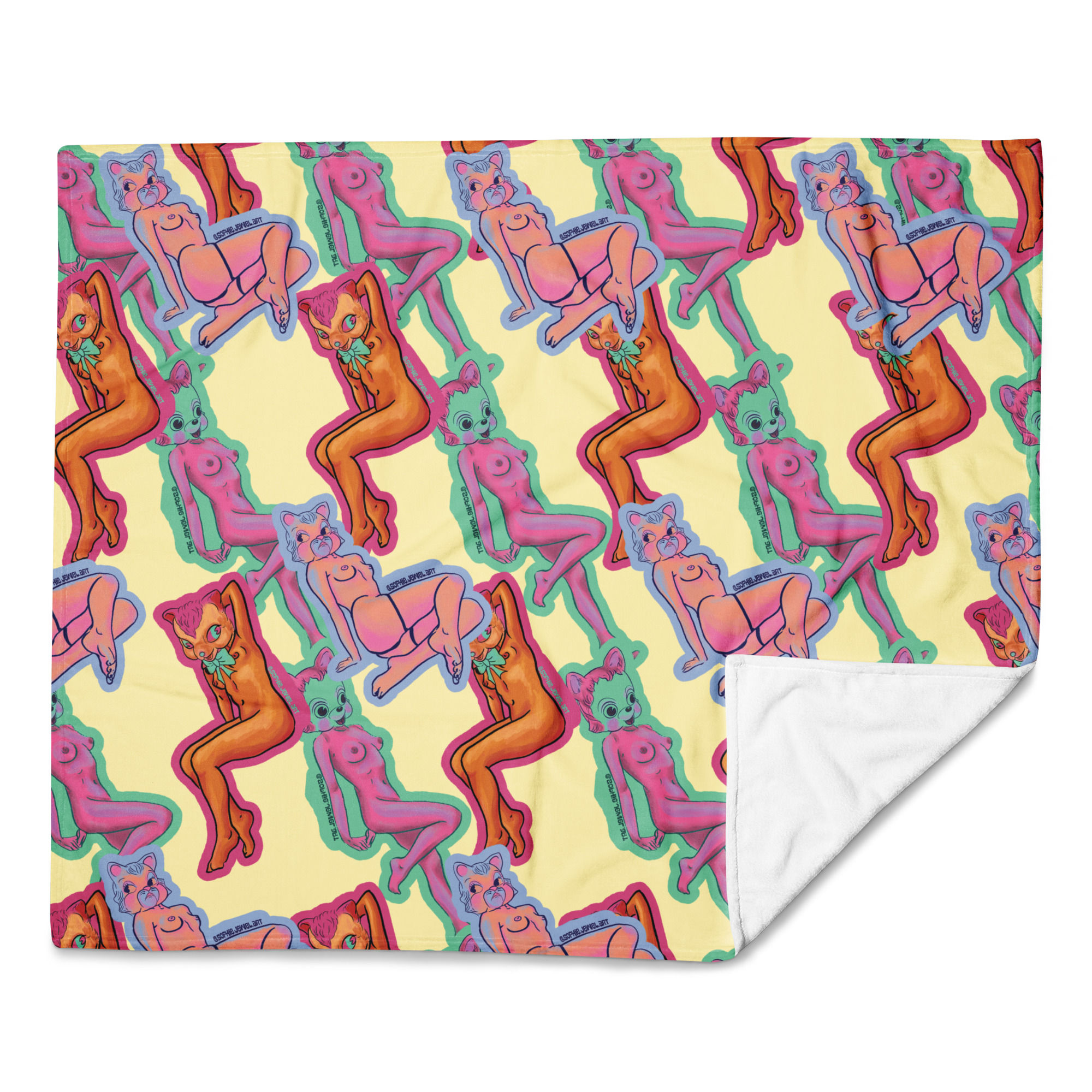 Cat Pinup Throw Blanket