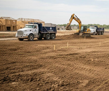 Our grading service shapes elevations and water flow to reduce pooling and foundation risk. It also prepares stable base conditions for hardscape, softscape, and future site improvements.