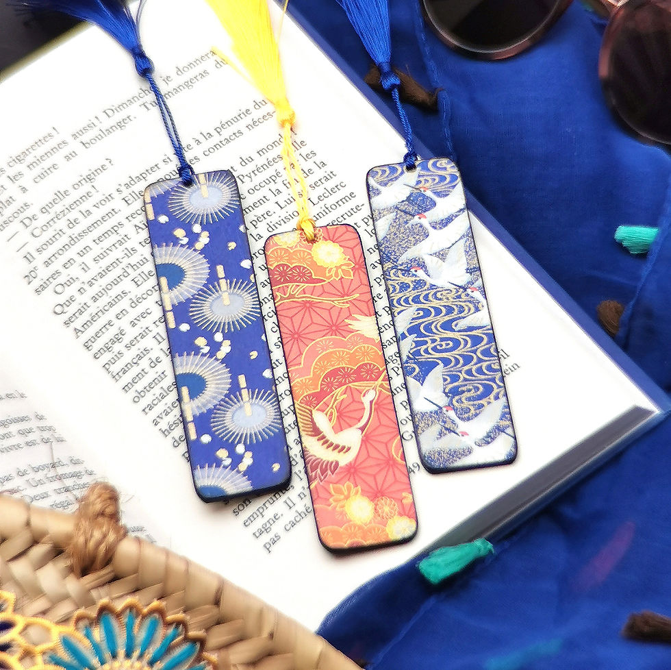 Miniature : Marque page Hiboux Bleu Canard 