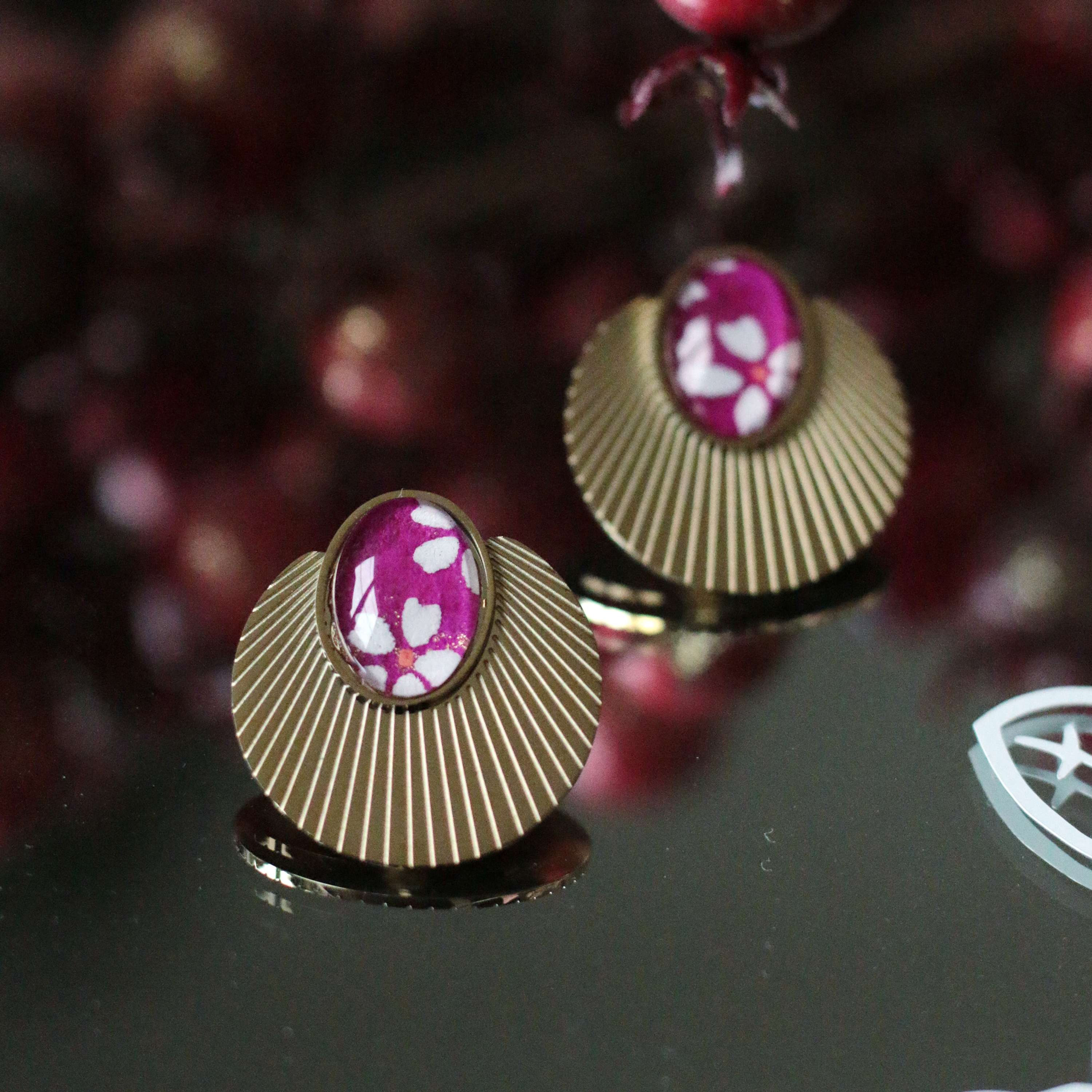 MADDIE fuschia fleurs blanches 