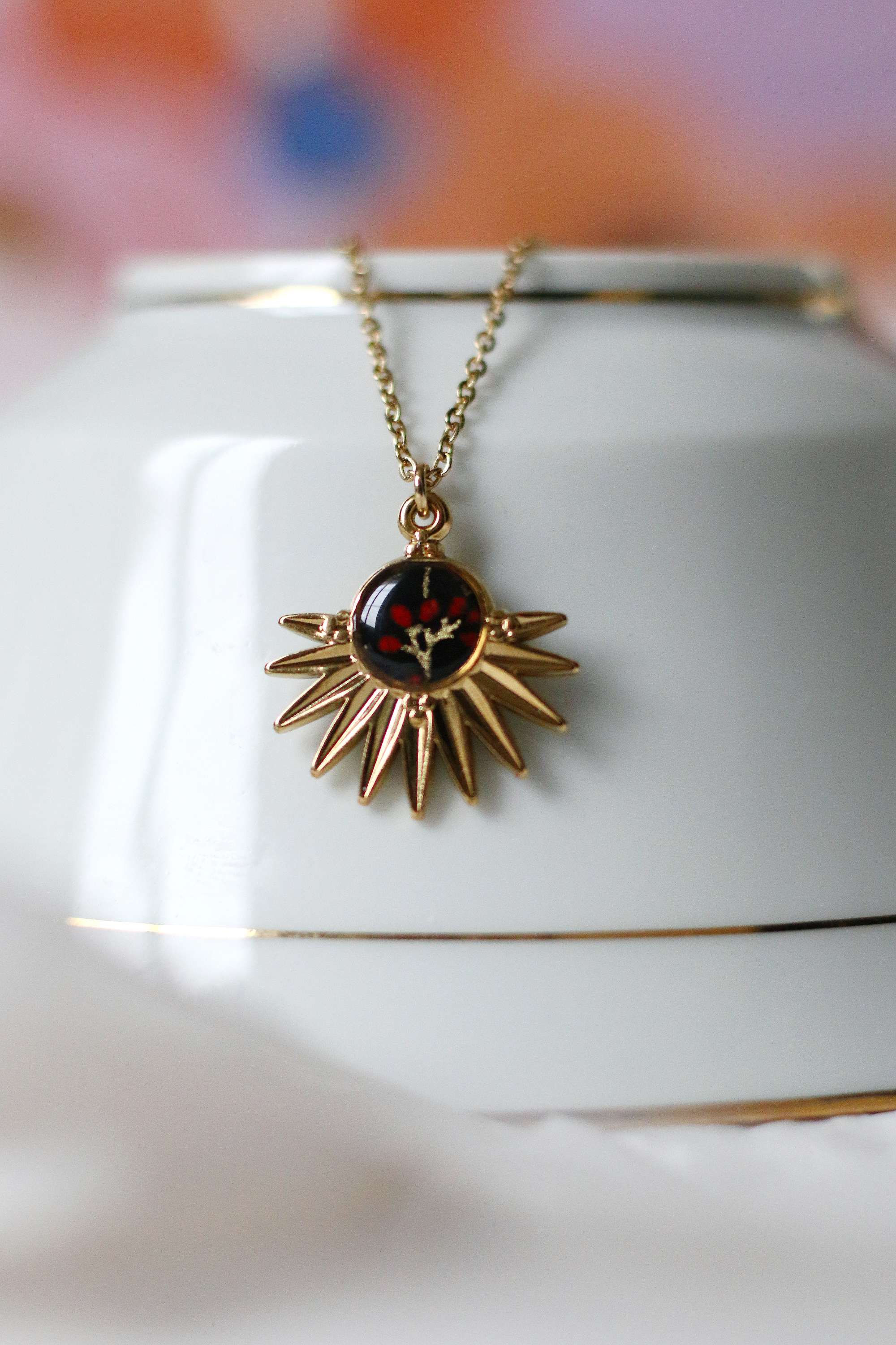 SOLAL baies rouge sur fond noir 