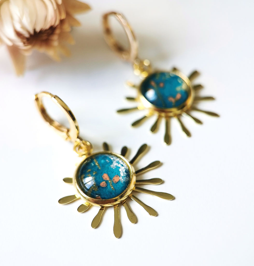 Miniature : Boucles d'oreilles Étincelles Turquoise 
