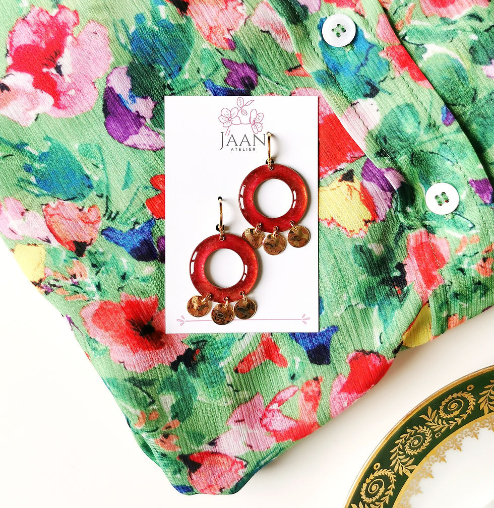 Miniature : Boucles d'oreilles BOHO Grenadine