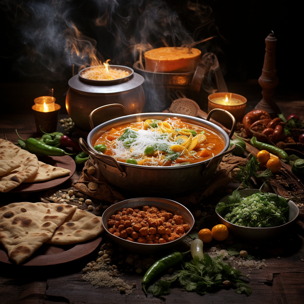 Arranged Food and Objects