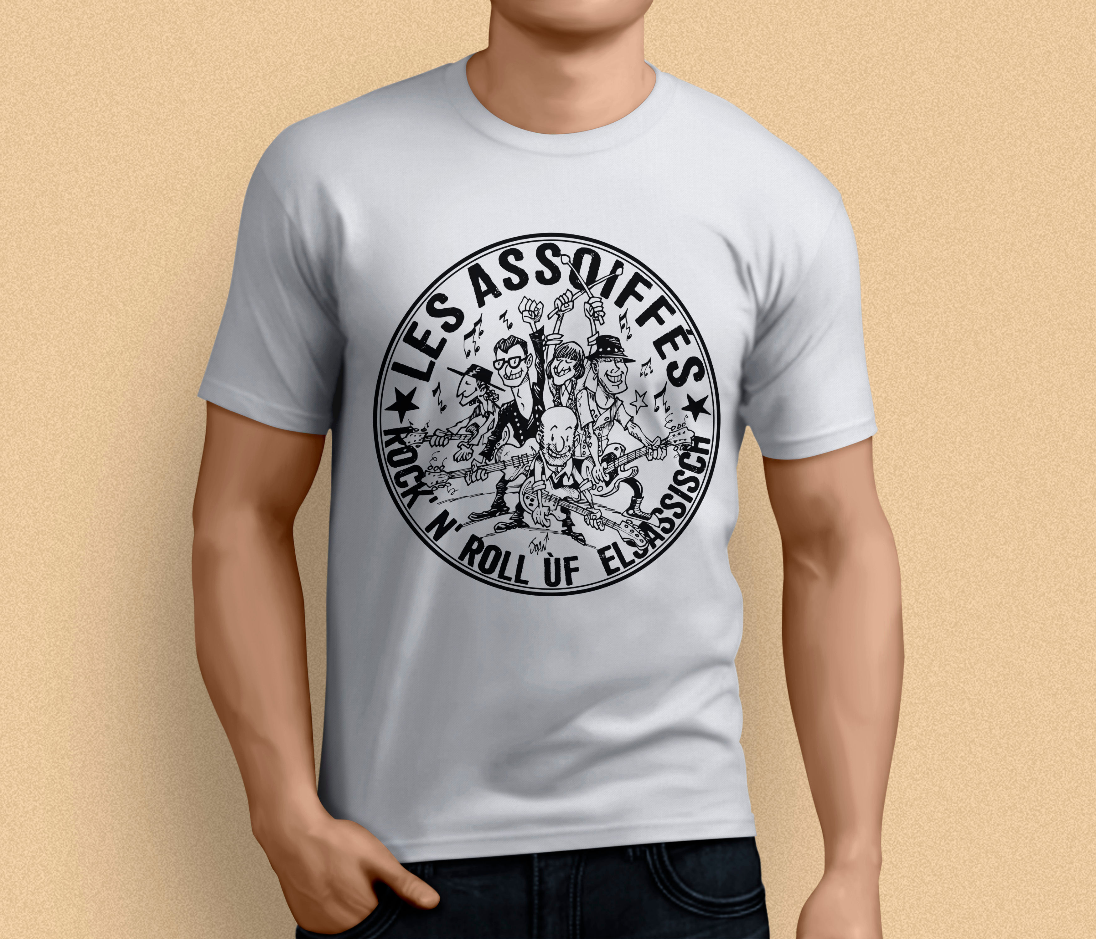 T-SHIRT - Caricature Les Assoiffés - BLANC HOMME